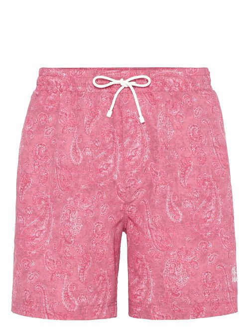 Paisley-print swim shorts - Red