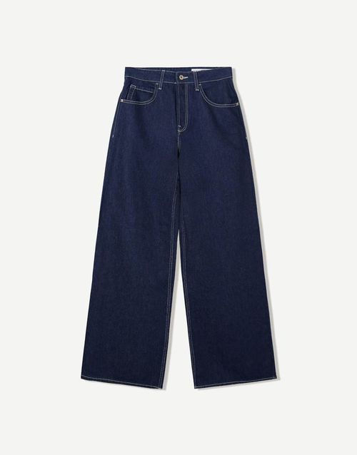 Wide-leg jeans in blue-Navy