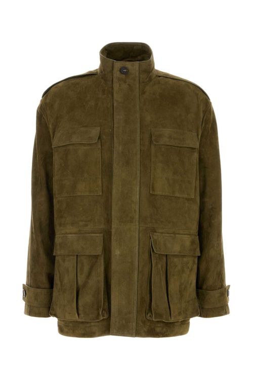 Suede Field Jacket Jacket — Green