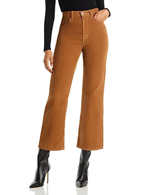 '70s High Rise Flare Corduroy Ankle Jeans in Ginger