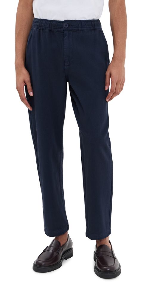 Wax London Cotton Kurt Trousers Navy