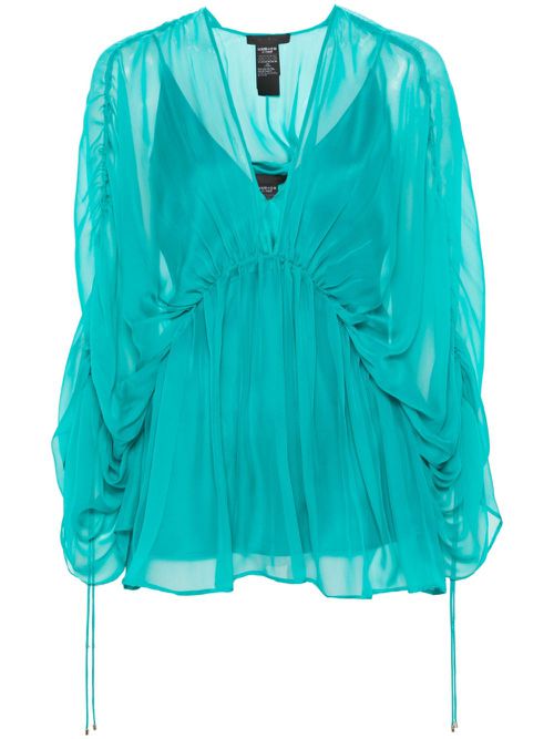 Georgette silk blouse - Green