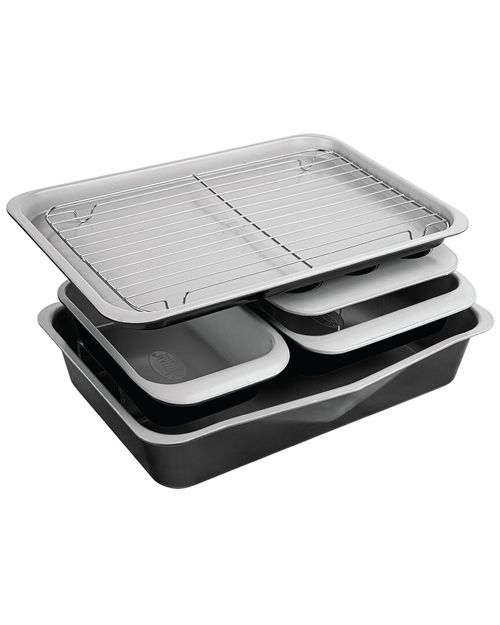 6pc Nonstick Ceramic Stackable Bakeware Set