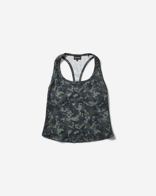 Women s Camo Print Vest Top Green