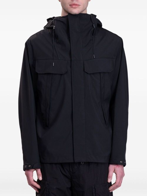 Goggle-hooded jacket - Black