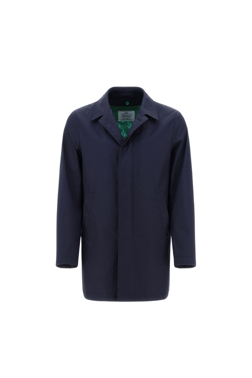 Cotton Blend Coat — Navy