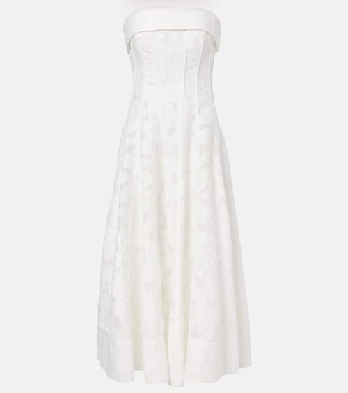 Imogen jacquard bustier dress