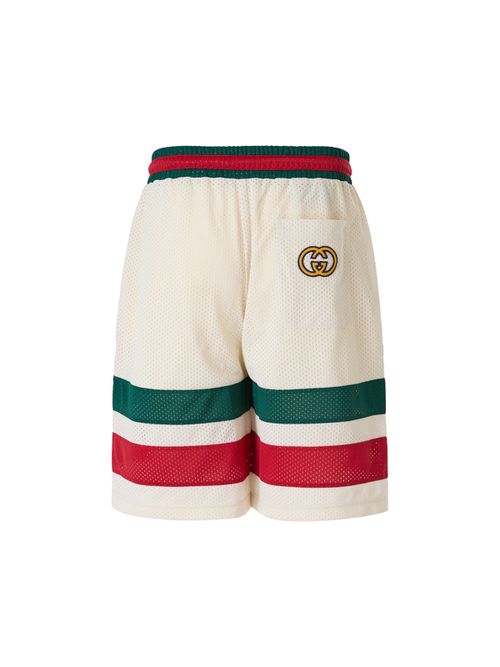 Logo-Embroidered Shorts — Cream