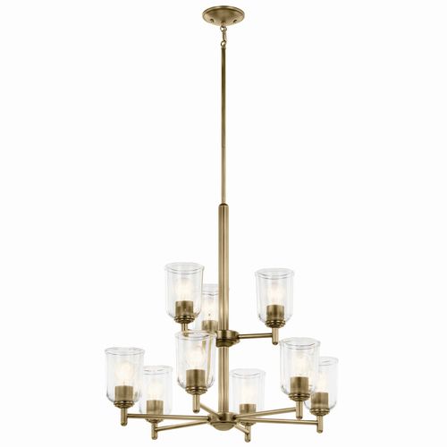 Natural Brass Chandelier from the Shailene Collection