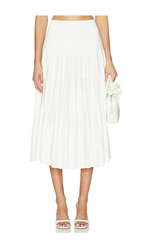 SIMKHAI MIDIROCK AUS STRICK MARGOUX in Ivory. Größe L. Also in M
