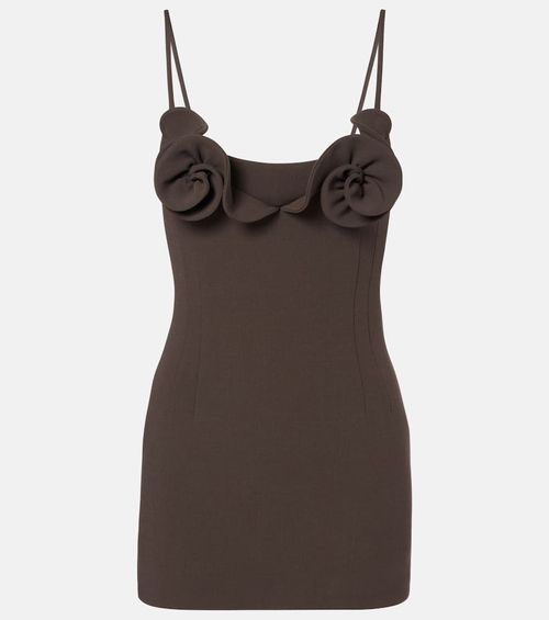 Wool-blend minidress