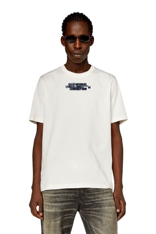 T-shirt con stampa Industry sfumata - T-Shirts - Uomo - Bianco
