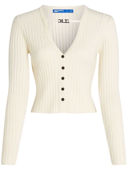 Cropped cardigan - White
