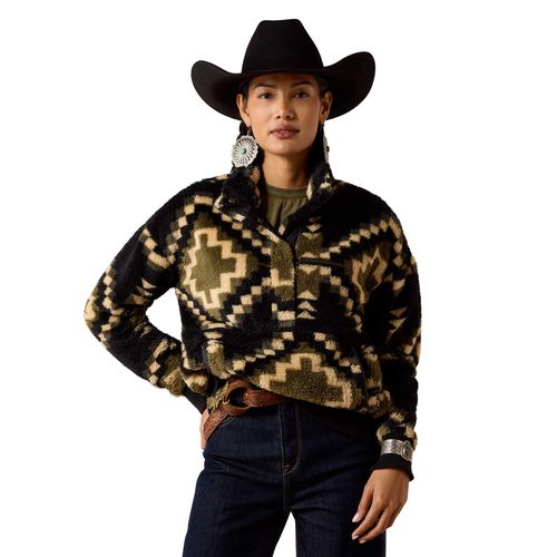 Women's Berber Sweatshirt Long Sleeve in Gambit Southwest Print, Size X-Large, by