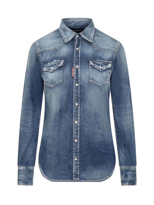 Blue Slim Solid Shirt