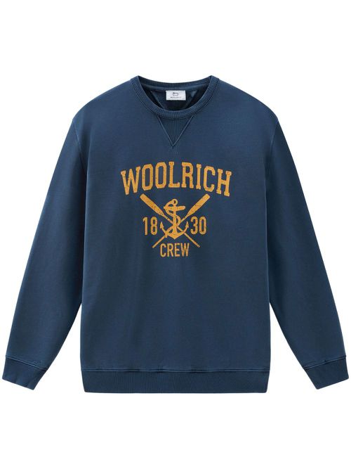 Logo-print cotton sweatshirt - Blue