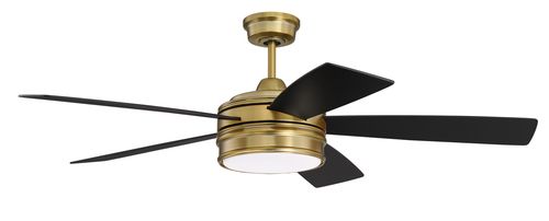 Satin Brass 52"Ceiling Fan from the Braxton Collection