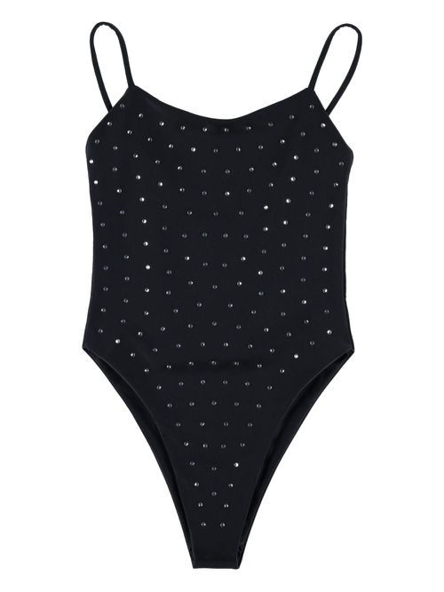Crystal-embellished swimsuit - Black