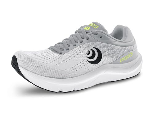 Topo Athletic Men's Magnifly 5 Running Shoes - Comfortable Lightweight Cushioned Durable 0MM Drop Laced Road Running Shoes, Athletic Shoes for Road Running, Grey/Black