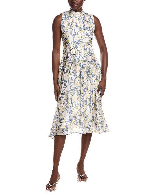 Printed Sleeveless Waist Band Dress