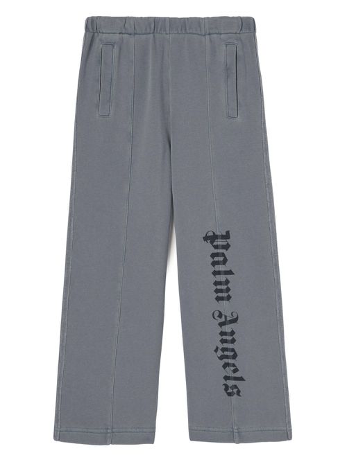 Logo-print cotton track pants - Grey
