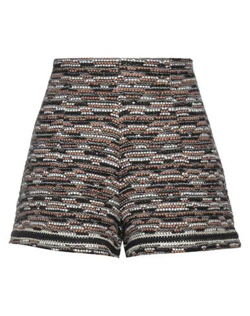 Pho Firenze Woman Shorts & Bermuda Shorts Black Size S Polyacrylic, Wool, Nylon, Polyester, Metallic fiber
