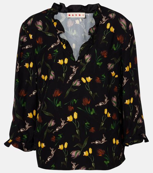 Ruffled floral top