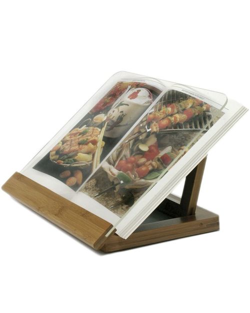 International Bamboo & Acrylic Recipe Book Holder