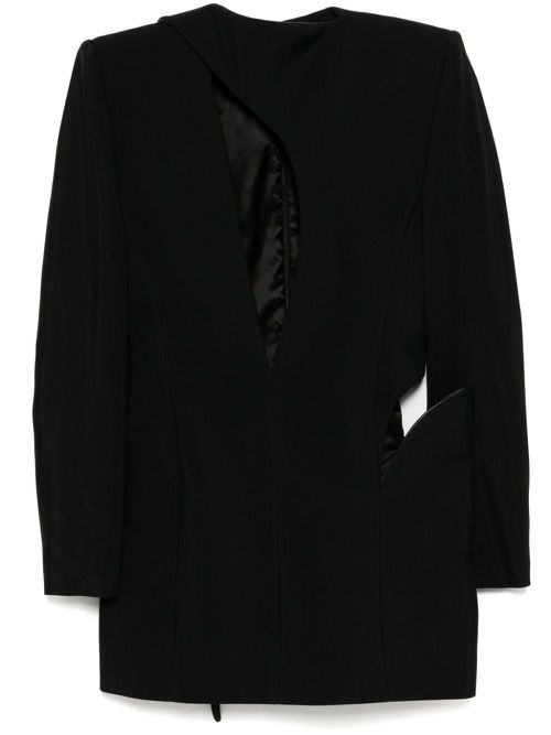 Cut-out tailored dress - Black