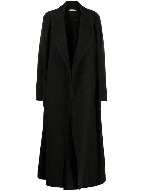 Double-breasted cashmere coat - Black