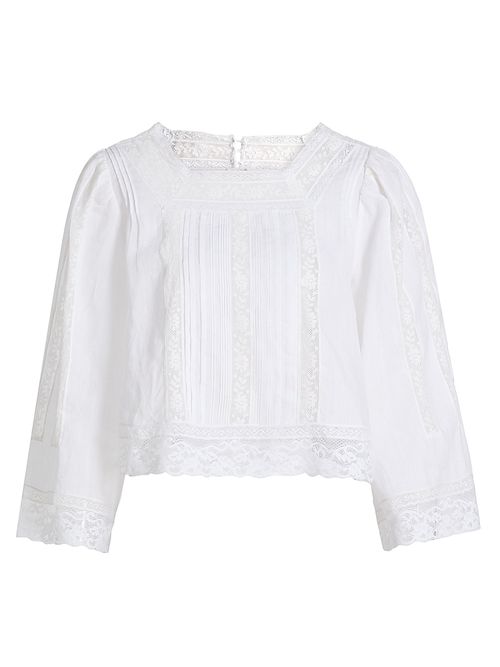 Women's Solistice Lace-Trim Top - Salt