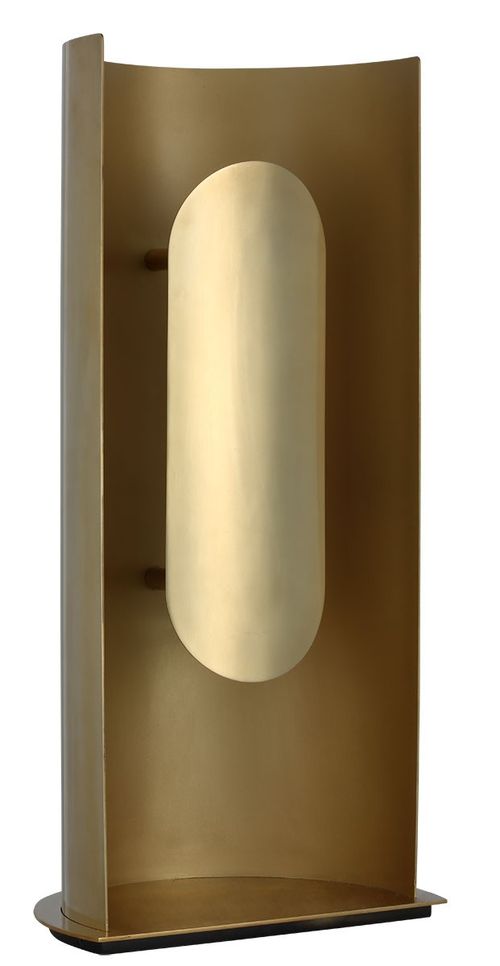Hand Rubbed Antique Brass LED Table Lamp from the Shielded Collection