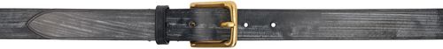 Drake's Black Unlined Bridle Leather Belt