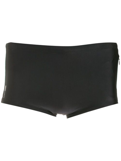 Side-stripe swim shorts - Black
