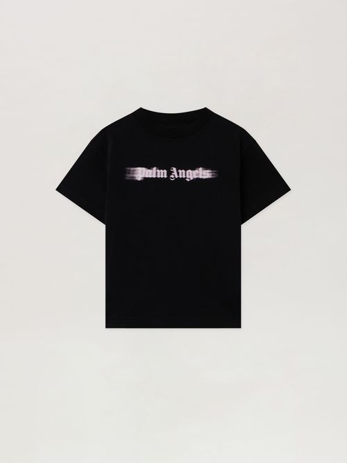 Blurred Logo Reg.tshirt S/s Kids  Black
