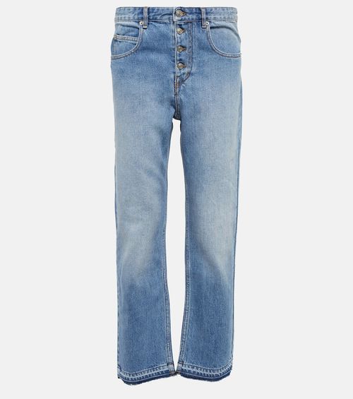 High-rise slim-fit pants