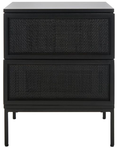 Zadie 2-Drawer Rattan Nightstand