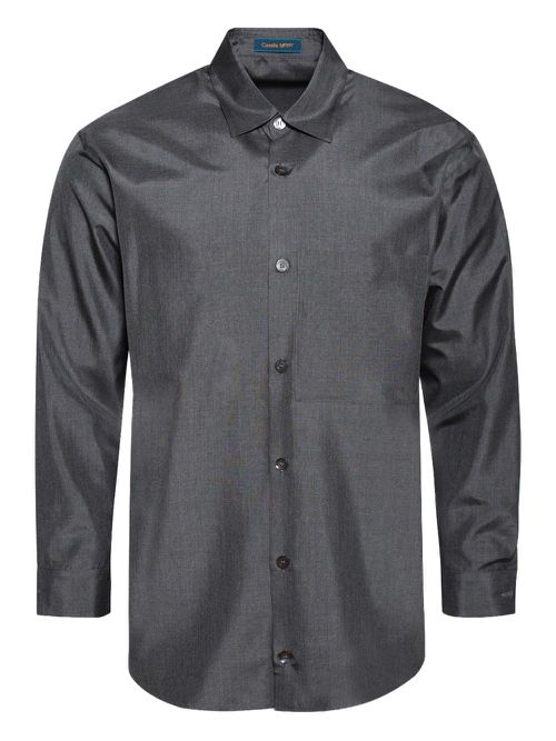 Embroidered silk shirt - Grey
