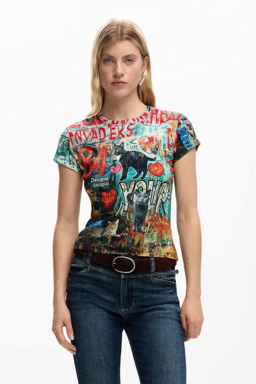 Printed cat t-shirt