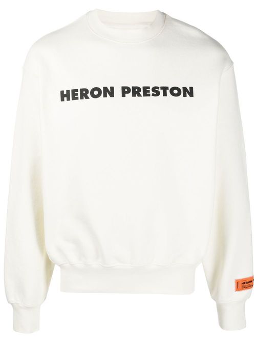 Logo-print organic cotton sweatshirt - White