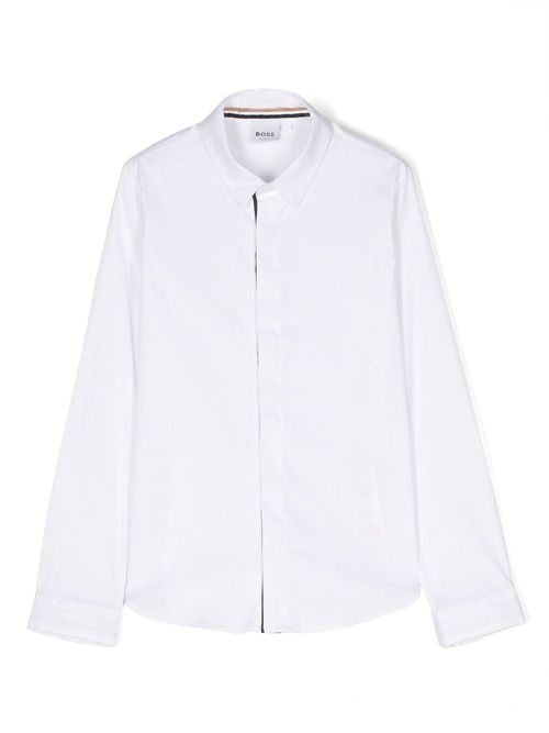 Long-sleeve button-up shirt - White