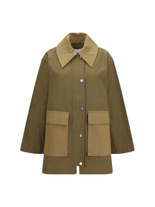 Oversized Cotton Jacket — Olive