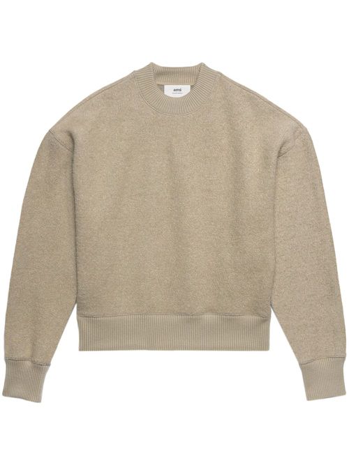 Crew-neck fleece sweatshirt - Neutrals