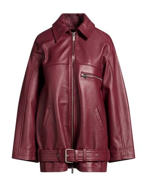 Woman Jacket Burgundy Size 4 Lambskin