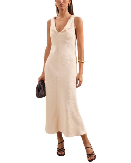 Kiera Textured Drape Neck Dress