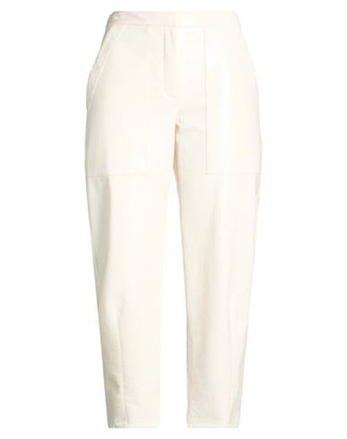 Woman Pants Ivory Size 2 Polyester, Polyurethane