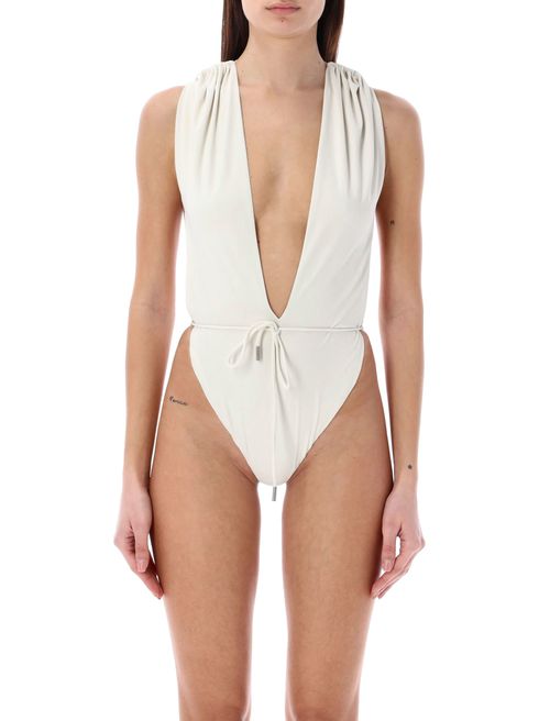 Backless V-halter Swimsuit