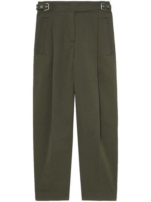 3.1 Phillip Lim high-waisted belted cropped trousers - Green