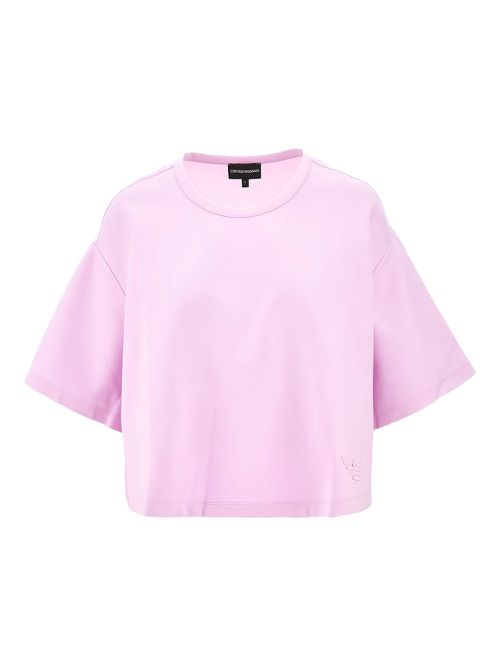 Emporio Armani logo-embroidered T-shirt - Pink