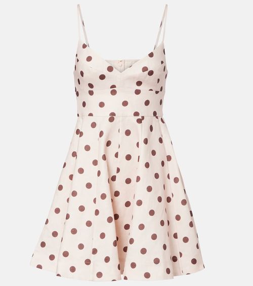 Polka-dot cotton minidress